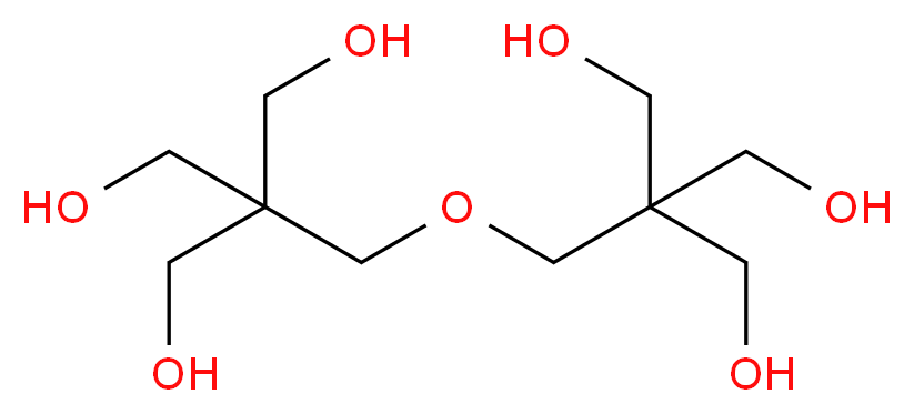 2,2'-(Oxybis(methylene))bis(2-(hydroxymethyl)propane-1,3-diol)_分子结构_CAS_126-58-9)