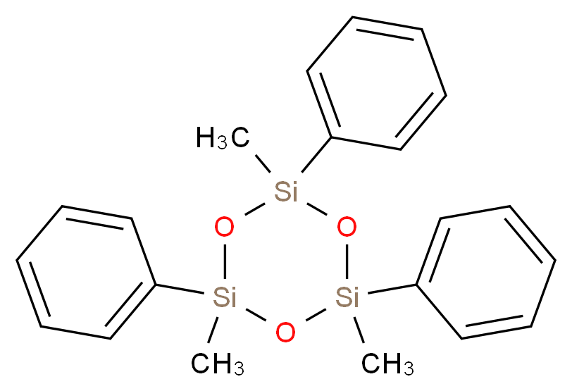 2,4,6-三甲基-2,4,6-三苯基环三硅氧烷_分子结构_CAS_546-45-2)