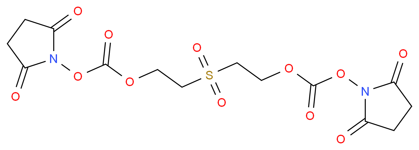 2,5-dioxopyrrolidin-1-yl 2-[2-({[(2,5-dioxopyrrolidin-1-yl)oxy]carbonyl}oxy)ethanesulfonyl]ethyl carbonate_分子结构_CAS_57683-72-4