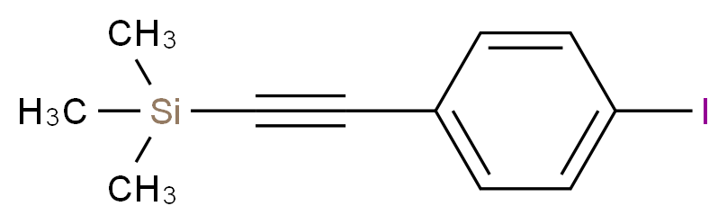 ((4-Iodophenyl)ethynyl)triMethylsilane_分子结构_CAS_134856-58-9)