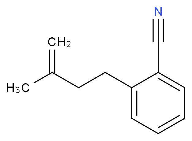 2-(3-Methylbut-3-en-1-yl)benzonitrile_分子结构_CAS_731772-68-2)