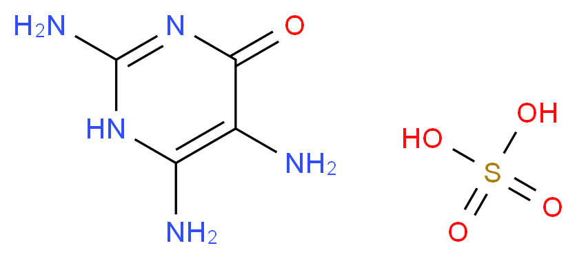 2,5,6-Triamino-4(3H)-pyrimidinone Sulfate_分子结构_CAS_35011-47-3)