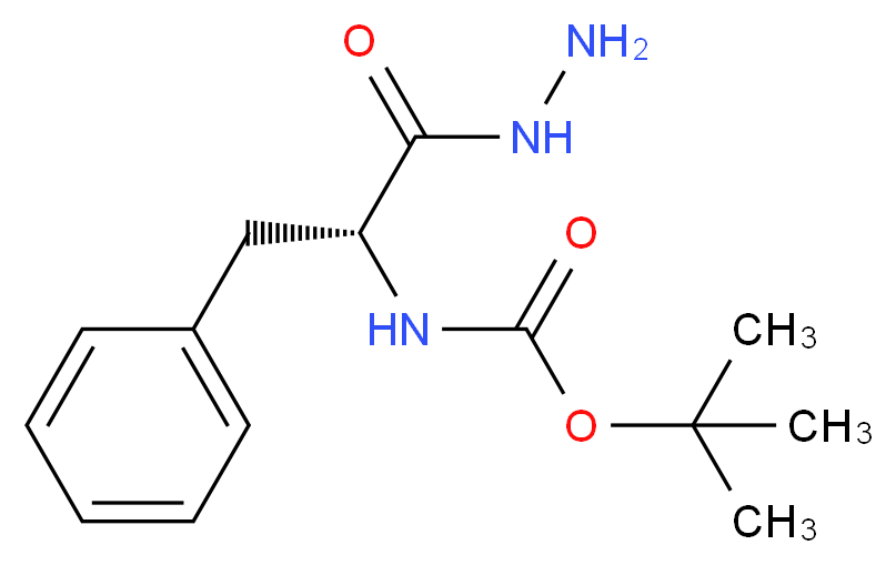 tert-butyl N-[(1R)-1-(hydrazinecarbonyl)-2-phenylethyl]carbamate_分子结构_CAS_30189-48-1