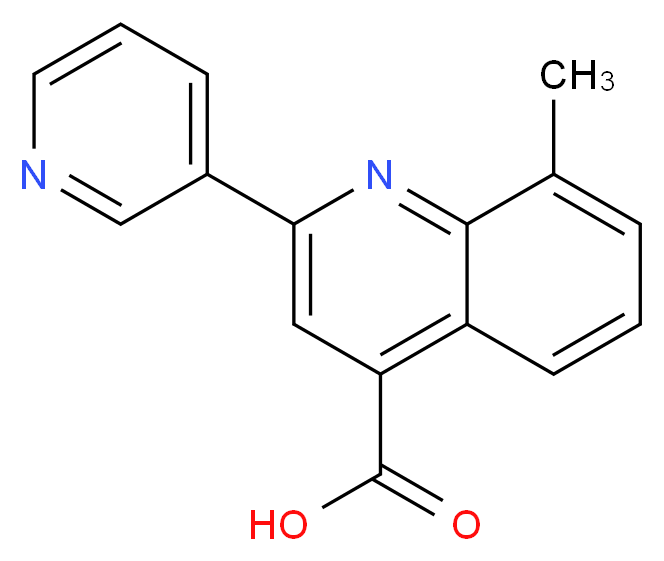 8-Methyl-2-pyridin-3-ylquinoline-4-carboxylic acid_分子结构_CAS_107027-39-4)