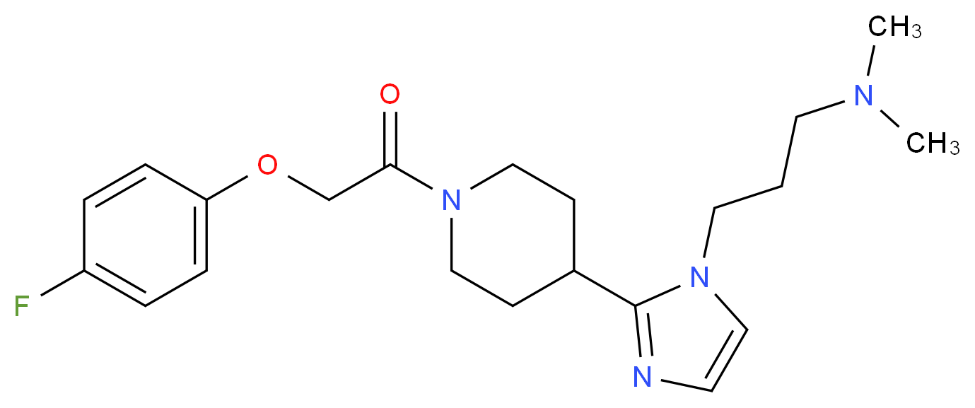3-(2-{1-[(4-fluorophenoxy)acetyl]piperidin-4-yl}-1H-imidazol-1-yl)-N,N-dimethylpropan-1-amine_分子结构_CAS_)