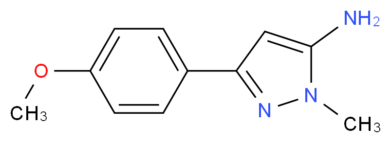 3-(4-methoxyphenyl)-1-methyl-1H-pyrazol-5-amine_分子结构_CAS_92469-35-7