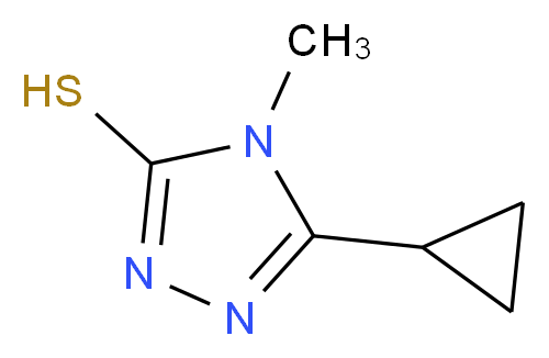 5-cyclopropyl-4-methyl-4H-1,2,4-triazole-3-thiol_分子结构_CAS_588687-37-0