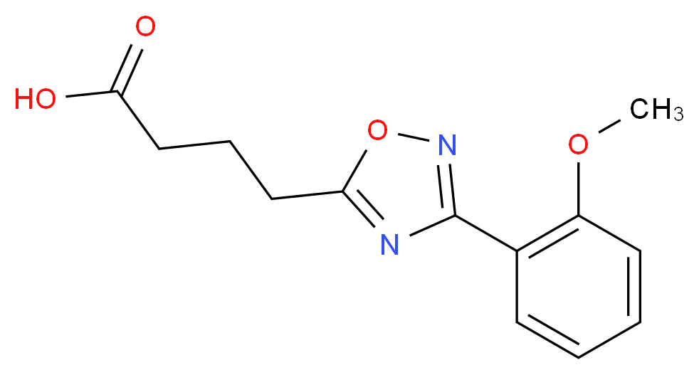 4-[3-(2-Methoxy-phenyl)-[1,2,4]oxadiazol-5-yl]-butyric acid_分子结构_CAS_)