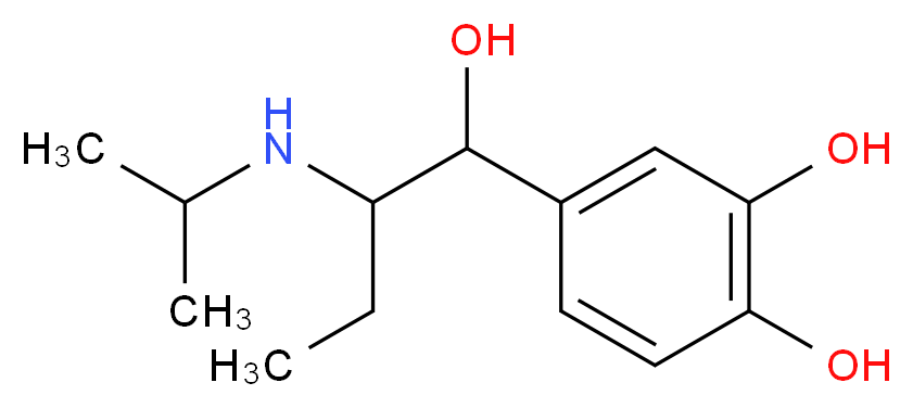 4-{1-hydroxy-2-[(propan-2-yl)amino]butyl}benzene-1,2-diol_分子结构_CAS_530-08-5