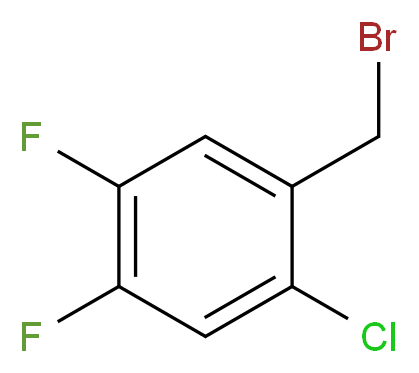 2-氯-4,5-二氟溴化苄_分子结构_CAS_874285-21-9)
