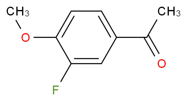 3′-氟-4′-甲氧基苯乙酮_分子结构_CAS_455-91-4)