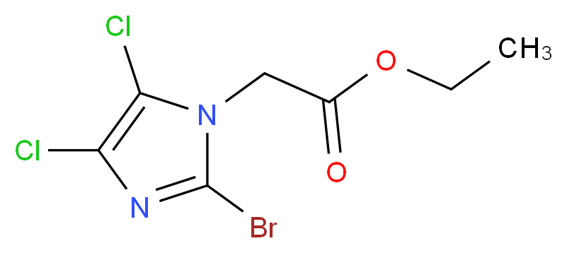 ethyl 2-(2-bromo-4,5-dichloro-1H-imidazol-1-yl)acetate_分子结构_CAS_154082-06-1)