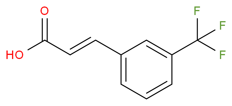 3-(三氟甲基)苯乙烯酸_分子结构_CAS_779-89-5)