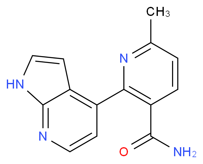 6-methyl-2-(1H-pyrrolo[2,3-b]pyridin-4-yl)nicotinamide_分子结构_CAS_)