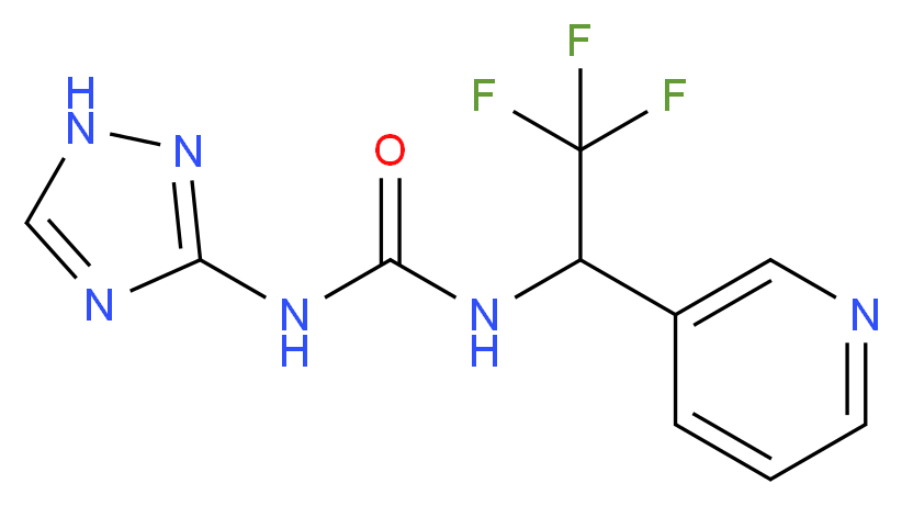 N-1H-1,2,4-triazol-3-yl-N'-(2,2,2-trifluoro-1-pyridin-3-ylethyl)urea_分子结构_CAS_)