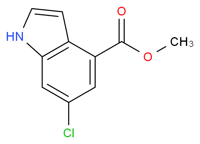 Methyl 6-chloro-1H-indole-4-carboxylate_分子结构_CAS_1082040-57-0)