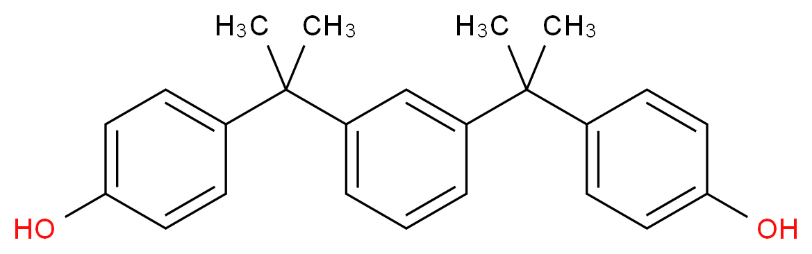 4-(2-{3-[2-(4-hydroxyphenyl)propan-2-yl]phenyl}propan-2-yl)phenol_分子结构_CAS_13595-25-0