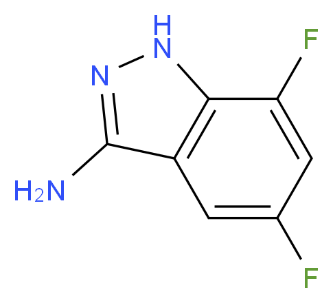 5,7-difluoro-1H-indazol-3-amine_分子结构_CAS_404827-65-2