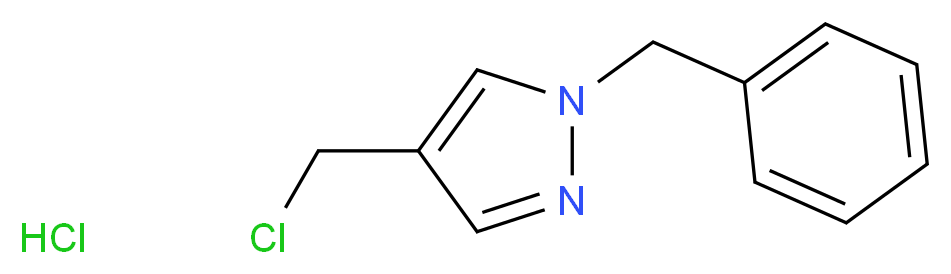 1-benzyl-4-(chloromethyl)-1H-pyrazole hydrochloride_分子结构_CAS_861135-54-8