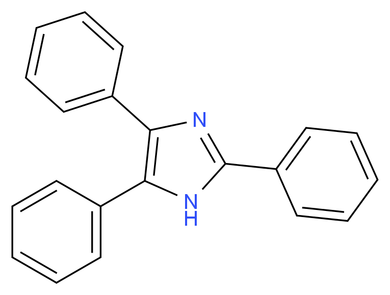 2,4,5-Trisphenyl-1H-imidazole_分子结构_CAS_484-47-9)