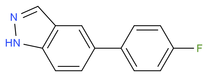5-(4-FLUORO-PHENYL)-1H-INDAZOLE_分子结构_CAS_885272-86-6)