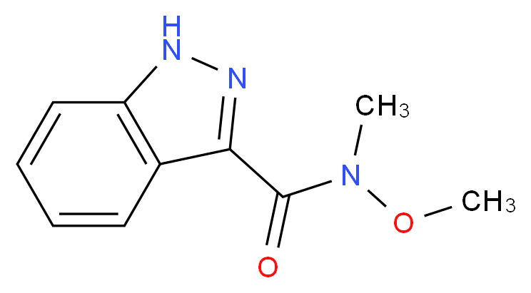 N-methoxy-N-methyl-1H-indazole-3-carboxamide_分子结构_CAS_351457-12-0