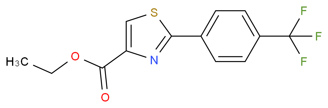 ethyl 2-[4-(trifluoromethyl)phenyl]-1,3-thiazole-4-carboxylate_分子结构_CAS_132089-39-5