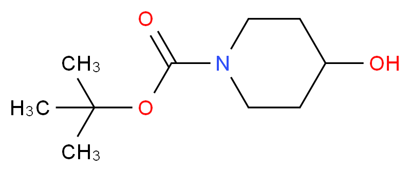 tert-butyl 4-hydroxypiperidine-1-carboxylate_分子结构_CAS_109384-19-2