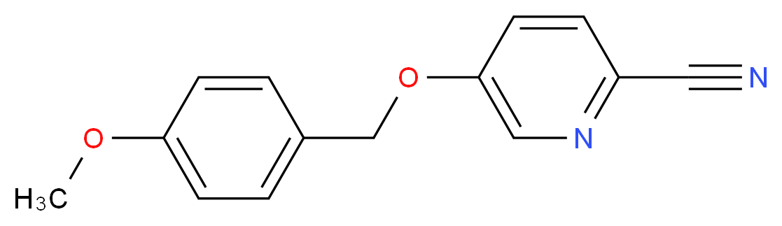 5-((4-Methoxybenzyl)oxy)picolinonitrile_分子结构_CAS_917910-75-9)
