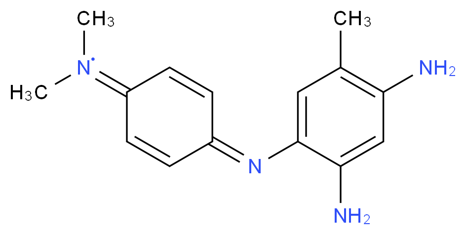 {4-[(2,4-diamino-5-methylphenyl)imino]cyclohexa-2,5-dien-1-ylidene}dimethyliminiumyl_分子结构_CAS_97-26-7