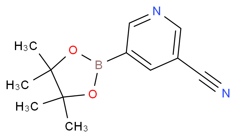 5-(tetramethyl-1,3,2-dioxaborolan-2-yl)pyridine-3-carbonitrile_分子结构_CAS_1073353-83-9