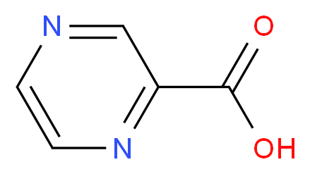 Pyrazinecarboxylic Acid_分子结构_CAS_98-97-5)
