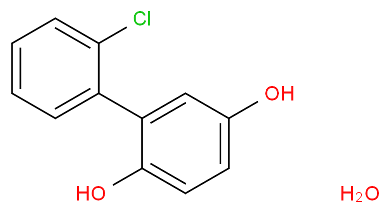 2-(2-chlorophenyl)benzene-1,4-diol hydrate_分子结构_CAS_305808-20-2