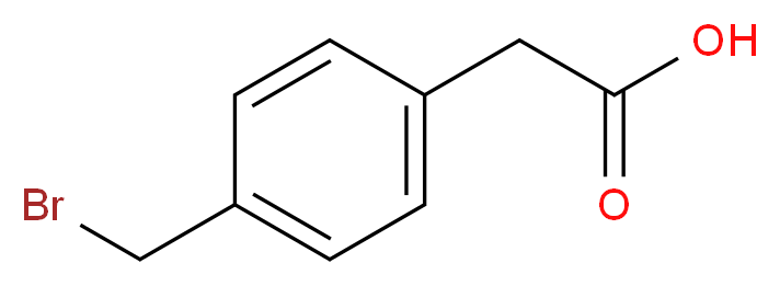 2-[4-(bromomethyl)phenyl]acetic acid_分子结构_CAS_13737-36-5