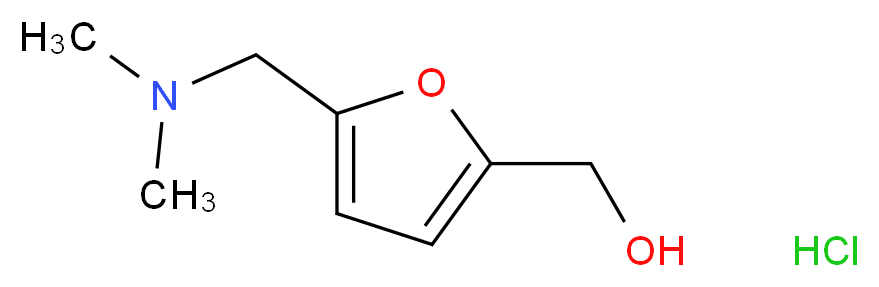 5-(二甲氨基甲基)糠醇盐酸盐_分子结构_CAS_81074-81-9)