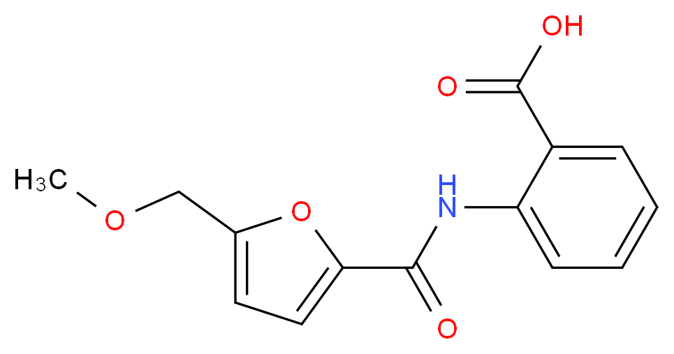 2-{[5-(methoxymethyl)-2-furoyl]amino}benzoic acid_分子结构_CAS_330638-41-0)