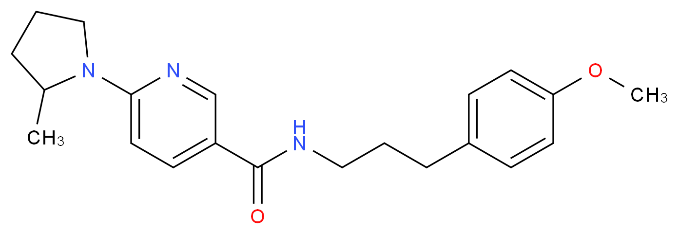 N-[3-(4-methoxyphenyl)propyl]-6-(2-methylpyrrolidin-1-yl)nicotinamide_分子结构_CAS_)