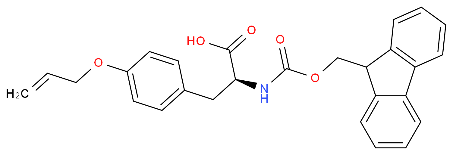 (2S)-2-{[(9H-fluoren-9-ylmethoxy)carbonyl]amino}-3-[4-(prop-2-en-1-yloxy)phenyl]propanoic acid_分子结构_CAS_146982-30-1