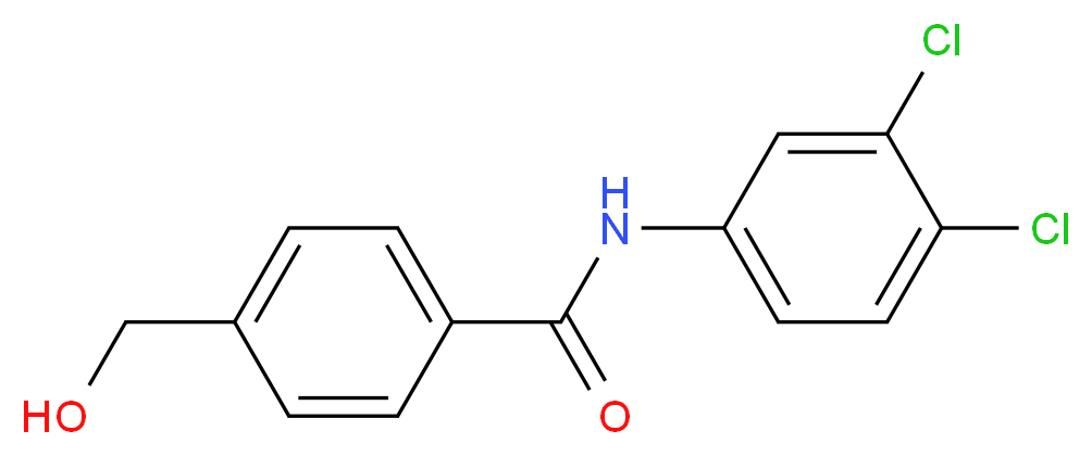 N-(3,4-dichlorophenyl)-4-(hydroxymethyl)benzamide_分子结构_CAS_102587-44-0