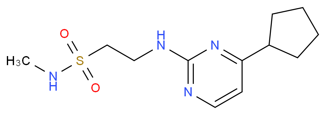 2-[(4-cyclopentylpyrimidin-2-yl)amino]-N-methylethanesulfonamide_分子结构_CAS_)