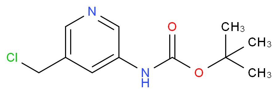 tert-butyl N-[5-(chloromethyl)pyridin-3-yl]carbamate_分子结构_CAS_1196153-37-3