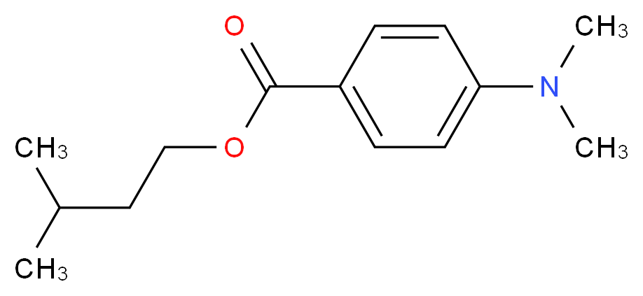 对二甲氨基苯甲酸异戊酯（异构体混合物）_分子结构_CAS_21245-01-2)