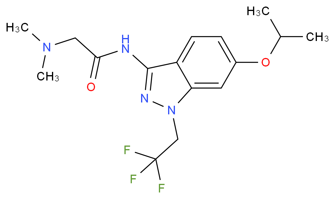 N~1~-[6-isopropoxy-1-(2,2,2-trifluoroethyl)-1H-indazol-3-yl]-N~2~,N~2~-dimethylglycinamide_分子结构_CAS_)