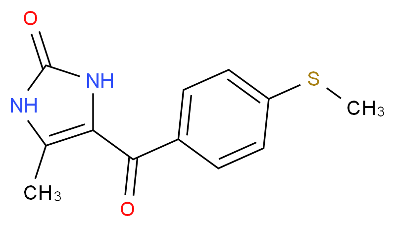 4-methyl-5-[4-(methylsulfanyl)benzoyl]-2,3-dihydro-1H-imidazol-2-one_分子结构_CAS_77671-31-9