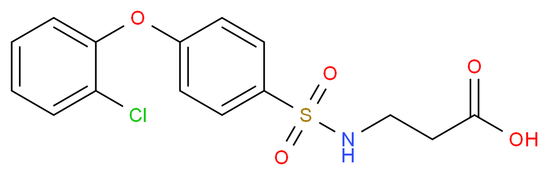 N-[4-(2-氯苯氧基)苯基磺酰基]-beta-苯胺_分子结构_CAS_606945-29-3)