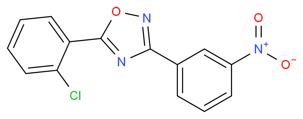 5-(2-Chlorophenyl)-3-(3-nitrophenyl)-1,2,4-oxadiazole_分子结构_CAS_425412-27-7)