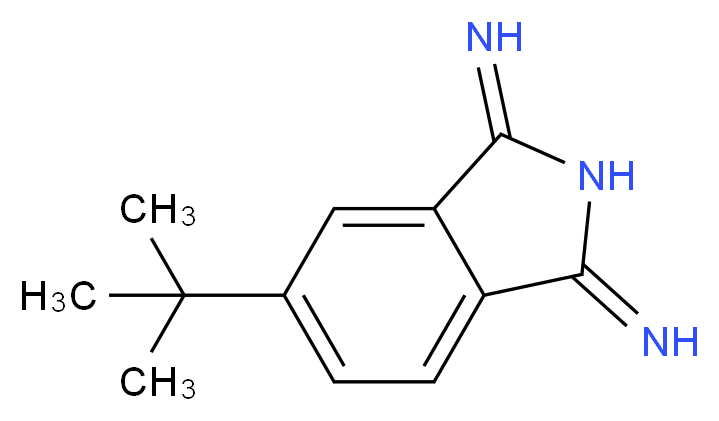 5-tert-Butyl-1,3-diiminoisoindoline_分子结构_CAS_52319-97-8)