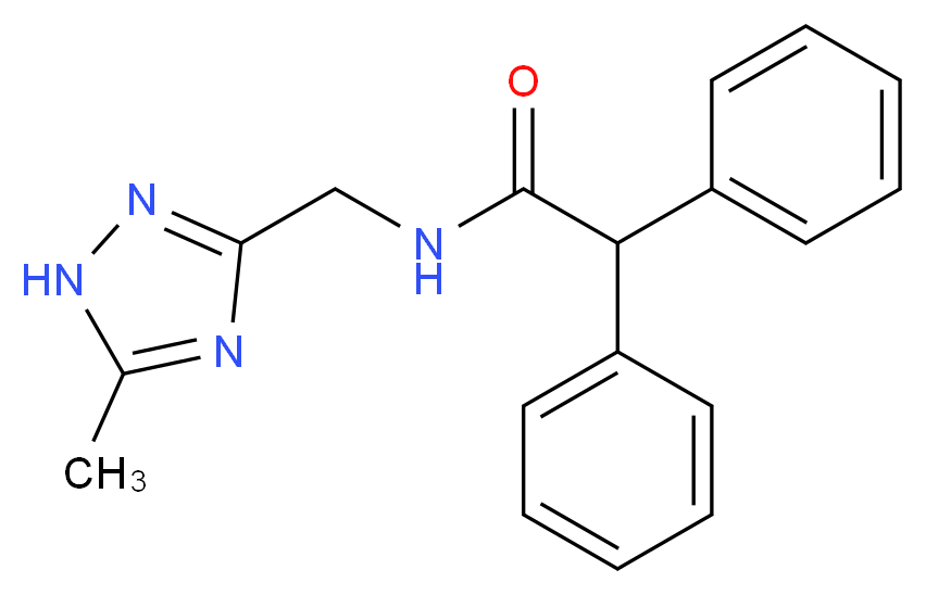 N-[(5-methyl-1H-1,2,4-triazol-3-yl)methyl]-2,2-diphenylacetamide_分子结构_CAS_)