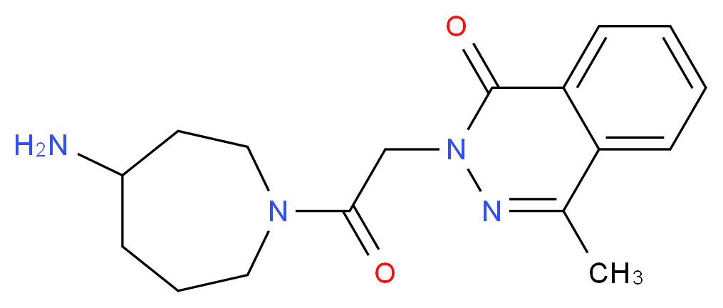 2-[2-(4-amino-1-azepanyl)-2-oxoethyl]-4-methyl-1(2H)-phthalazinone_分子结构_CAS_)