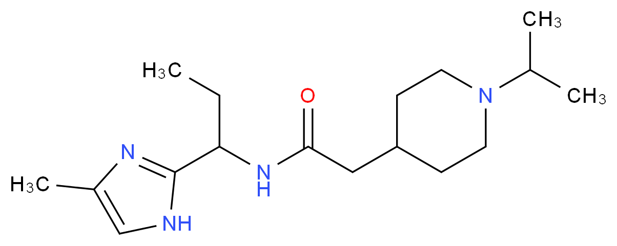 2-(1-isopropyl-4-piperidinyl)-N-[1-(4-methyl-1H-imidazol-2-yl)propyl]acetamide_分子结构_CAS_)